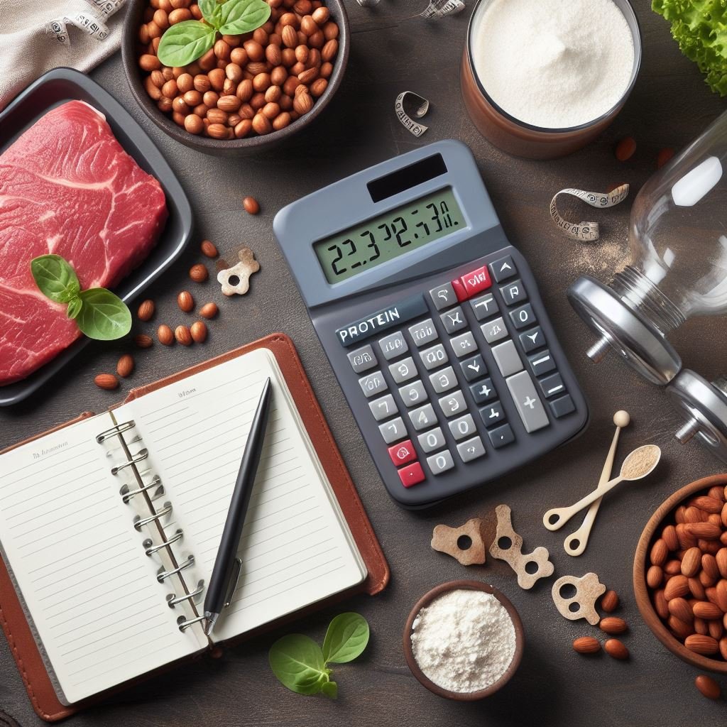 Image featuring specialized protein calculators. A user-friendly interface with personalized options, symbolizing precision in nutrition.